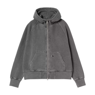 Carhartt WIP FELPE W' Hooded Torion Jacket Black, Grind washed