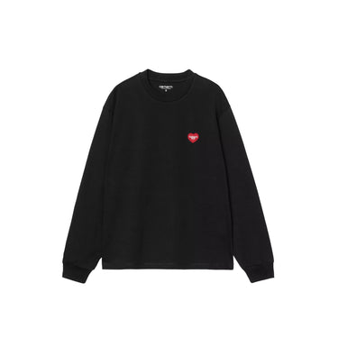 Carhartt WIP W' LS Heart Patch T-Shirt black red | Blue Express