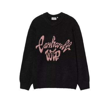Carhartt WIP chedda sweater black glassy pink | Blue Express