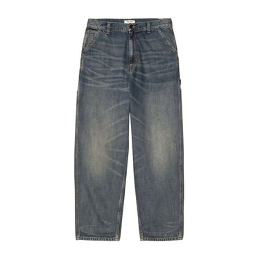 Carhartt WIP w brandon single knee blue worn used | Blue Express