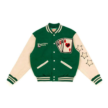 Hollywood Trading Company giacca COLLEGE - CARDS GREEN