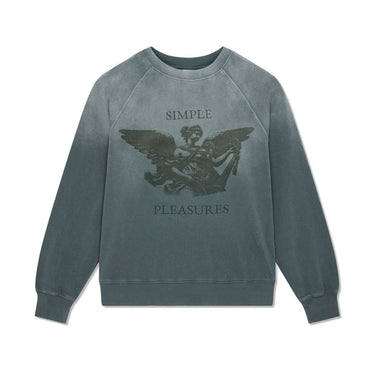 Deus Ex Machina FELPE black and blue crew Dk forest