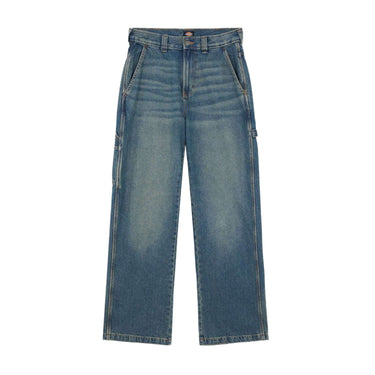 DICKIES Stevensville carpenter loose jeans khaki tinted blue | Blue Express
