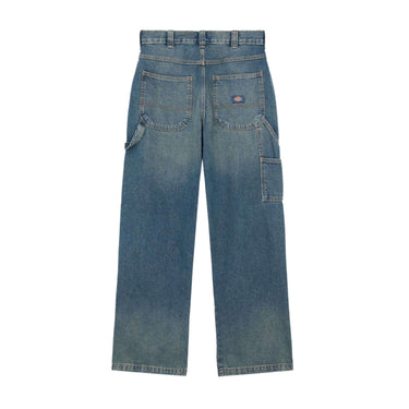 DICKIES Stevensville carpenter loose jeans khaki tinted blue | Blue Express