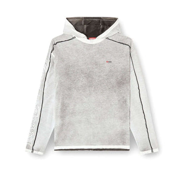 DIESEL T-SHIRT t-riven-ls-hood white black