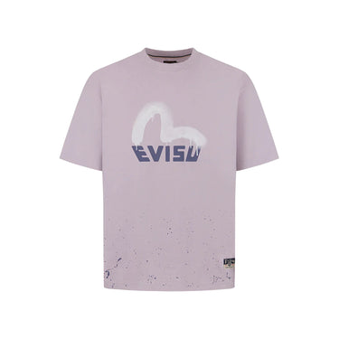 Evisu LOGO AND SEAGULL PRINT RELAX FIT T-SHIRT | Blue Express