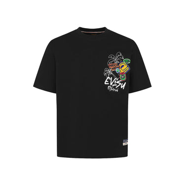 Evisu T-SHIRT STICKER GODHEAD LOOSE FIT T-SHIRT