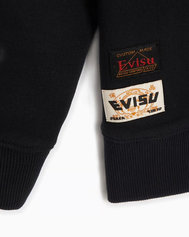 Evisu Evisu Seagull Men's Print Denim Patchwork Sweatshirt | Blue Express
