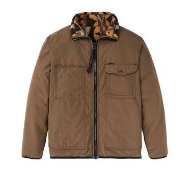 FILSON OUTERWEAR REVERSIBLE FLEECE JACKET brown night