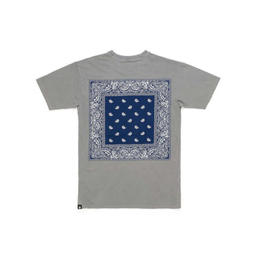htclosangeles T-SHIRTS HTC BANDANA MIX T-SHIRT GREY/BLUE