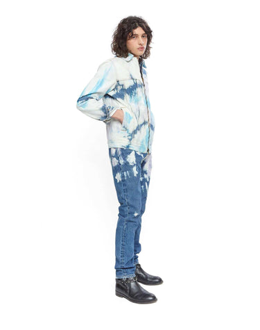 htclosangeles giacca DENIM TIE DYE JACKET