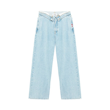 Amish Supplies Jeans Wide Roll Up Bleach | Blue Express