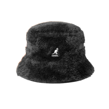 KANGOL faux shearling utility bucket Black | Blue Express