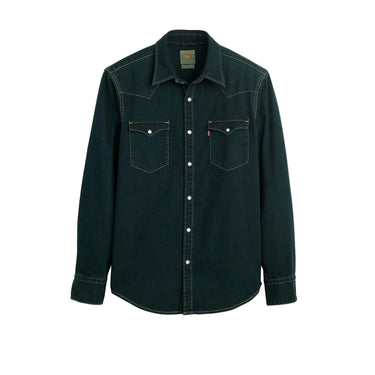Levi's CAMICIE Barstow Standard Fit Western Shirt Ash Blue Black - Nero