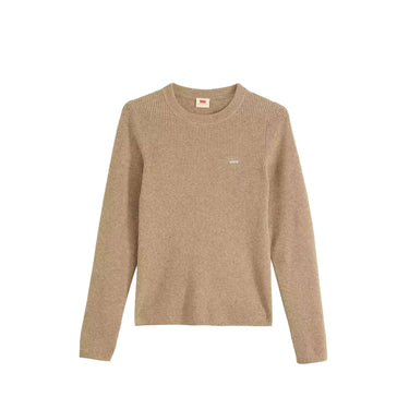 Levi's rib crew sweater taupe gray | Blue Express