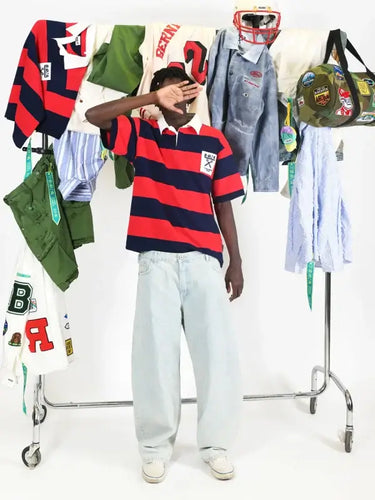 BERNA Polo rugby con maxi righe relaxed fit | Blue Express