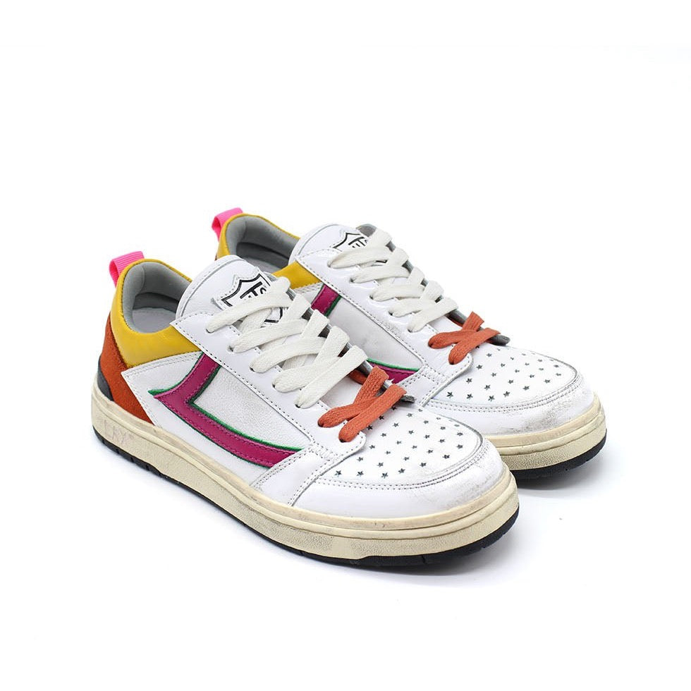 STARLIGHT MULTICOLOR LOW WOMAN HTC Starlight Low Woman sneakers, back pull loop with logo detail, rubber sole, perforated toe and front lace-up closure, 100% leather HTC LOS ANGELES