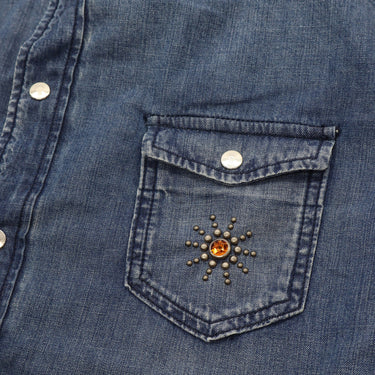 HTC UNISEX WESTERN SHIRT BLUE