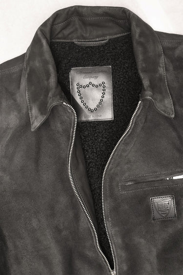 Hollywood Trading Company HTC L.A. Terry Suede Jacket Anthracite | Blue Express
