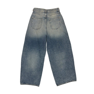 HTC FLOWER DENIM BAGGY MITTELBLAU