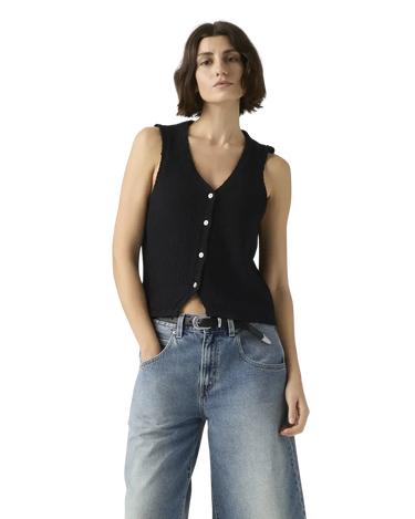 Levi's MAGLIERIA Helen Mini Boucle Top in Anthracite