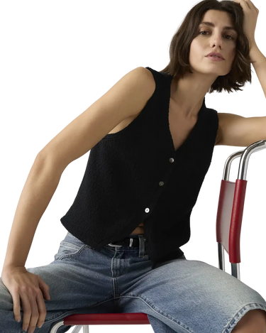 Levi's MAGLIERIA Helen Mini Boucle Top in Anthracite