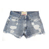 HTC VINTAGE LEVI'S STUDDED SHORTS LIGHT BLUE | Blue Express