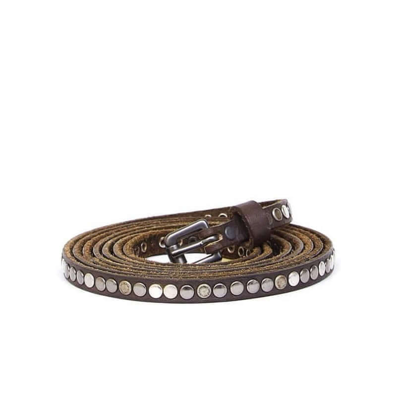 1.000 STUDS BELT Olive green thin studded belt. Height 1 cm. Made in Italy. HTC LOS ANGELES