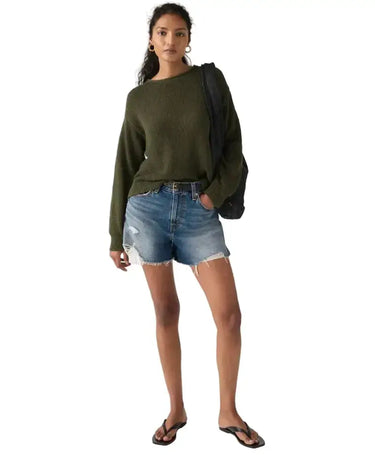 Levi's GONNE-SHORTS w Short Ribcage Zip dark blue