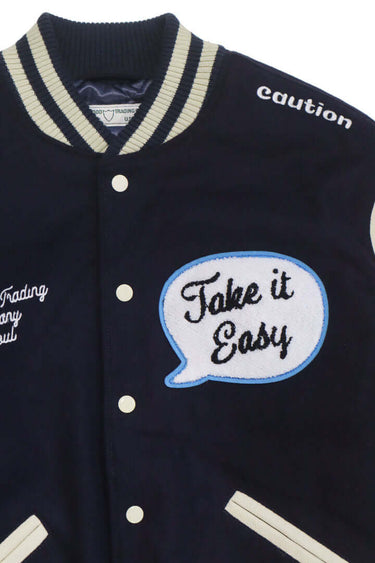 Hollywood Trading Company HTC VARSITY JACKET NAVY | Blue Express
