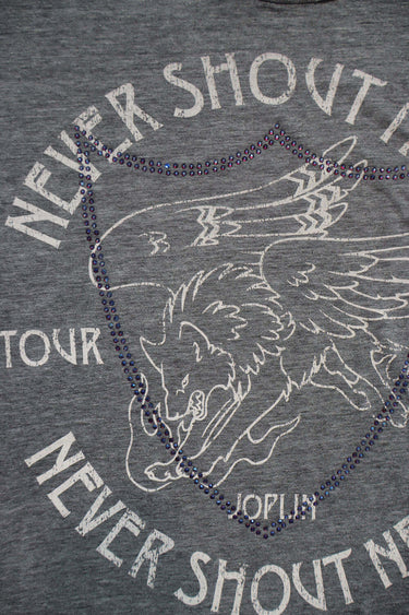 Hollywood Trading Company HTC VINTAGE NEVER SHOUT NEVER LUX T-SHIRT GREY/WHITE | Blue Express