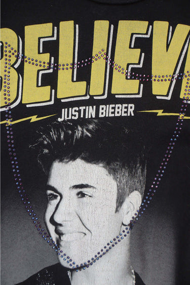 Hollywood Trading Company HTC VINTAGE JUSTIN BIEBER LUX T-SHIRT MIX BLACK | Blue Express