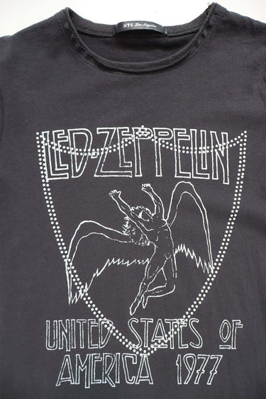 Hollywood Trading Company HTC VINTAGE LED ZEPPELIN STUDDED T-SHIRT BLACK/SILVER | Blue Express
