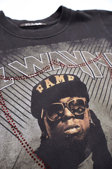 htc los angeles HTC VINTAGE LIL WAYNE STUDDED T-SHIRT MIX BLACK | Blue Express