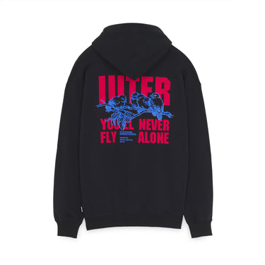 IUTER Never alone hoodie Black | Blue Express