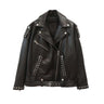 HTC LOS ANGELES Janis Leather Jacket Studded | Blue Express