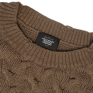 htc los angeles SWEATERS BRAIDED SWEATER WOMAN NUT