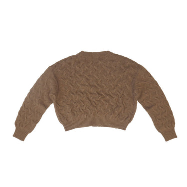 htc los angeles SWEATERS BRAIDED SWEATER WOMAN NUT