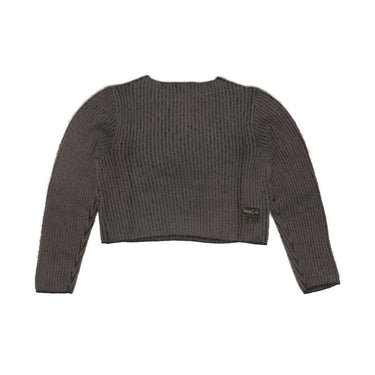 htc los angeles SWEATERS RIBBED SWEATER WOMAN DARK GREY