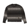 htc los angeles SWEATERS DESTROYED GRADIENT SWEATER MAN SMOKY GREY
