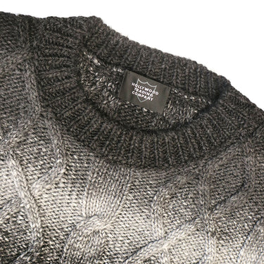 htc los angeles SWEATERS DESTROYED GRADIENT SWEATER MAN SMOKY GREY