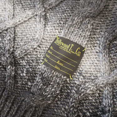 htc los angeles SWEATERS DESTROYED GRADIENT SWEATER MAN SMOKY GREY