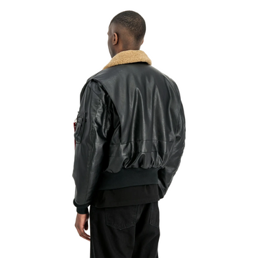 Alpha Industries G-1 Devils Brigade Faux Leather Bomber Jacket – Giacca – foto 5