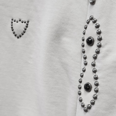 Unisex Moustache Hoodie Off White