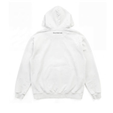Unisex Moustache Hoodie Off White