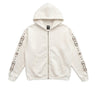 Hollywood Trading Company HTC UNISEX MOUSTACHE ZIP HOODIE OFF WHITE | Blue Express