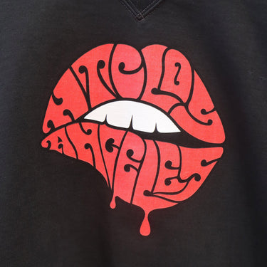 HTC LIPS SWEATER WOMAN BLACK