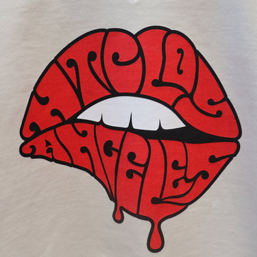 HTC LIPS SWEATER WOMAN OFF WHITE