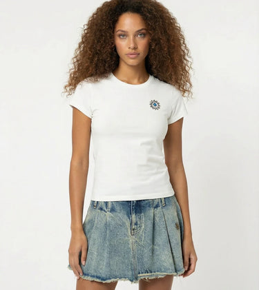 HTC FLOWER T-SHIRT DAMEN WEISS