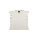 WOMAN STUDDED T-SHIRT OFF